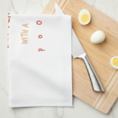 生命はよりよいプードルです キッチンタオル (四つ折り)