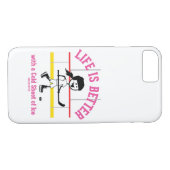 生命はよりよい女の子のホッケー選手のピンクです Case-Mate iPhoneケース (裏面(横))