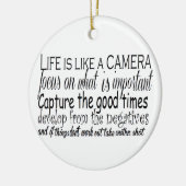 生命はカメラのようです セラミックオーナメント (左)