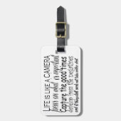 生命はカメラのようです ラゲッジタグ (正面縦)