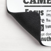 生命はカメラの引用文、グランジな黒のようです マウスパッド (コーナー)