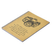 生命はカメラの引用文、ヴィンテージのようです ノートブック (左側)