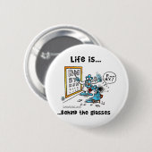 生命はガラスの後ろにあります 缶バッジ (正面&裏面)