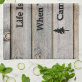 生命はキャンプしているときよりよいです キッチンタオル (折り畳み)