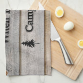 生命はキャンプしているときよりよいです キッチンタオル (四つ折り)