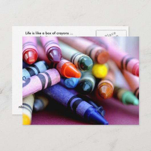 生命はクレヨンの箱のようです ポストカード (正面/裏面)