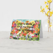 生命はクレヨンの箱全体を使うこと カード (黄色い花)