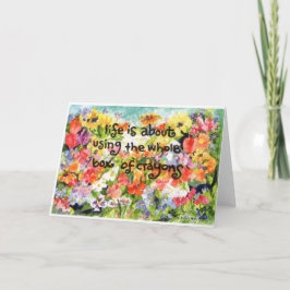 生命はクレヨンの箱全体を使うこと カード