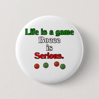 生命はゲームです。 Bocceは深刻です 缶バッジ