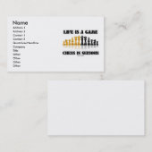 生命はゲームのチェスです深刻です(チェスのこまセット) 名刺 (正面/裏面)