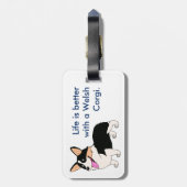 生命はコーギーとよりよいです ラゲッジタグ (裏面縦)