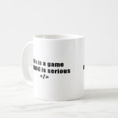 生命はコードするゲームです深刻です コーヒーマグカップ (正面左)