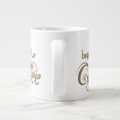 生命はコーヒーの後で始まります ジャンボコーヒーマグカップ (裏面)