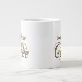 生命はコーヒーの後で始まります ジャンボコーヒーマグカップ (正面)