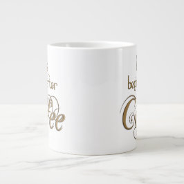 生命はコーヒーの後で始まります ジャンボコーヒーマグカップ