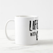 生命はコーヒー・マグとよりよいです コーヒーマグカップ (左)