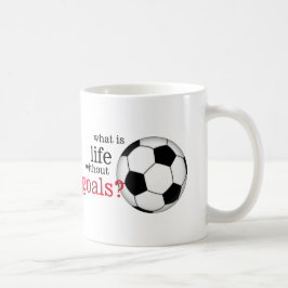 生命はゴールのサッカーのマグなしにである何 コーヒーマグカップ
