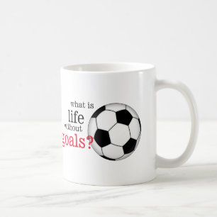生命はゴールのサッカーのマグなしにである何 コーヒーマグカップ