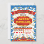 生命はサーカスのこうもりのバーの（ユダヤ教の）バル・ミツバーの招待状です 招待状 (正面)