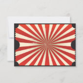 生命はサーカスのこうもりのバーの(ユダヤ教の)バル・ミツバーの招待状です 招待状 (裏面)