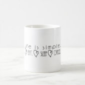 生命はシンプルです コーヒーマグカップ (中央)