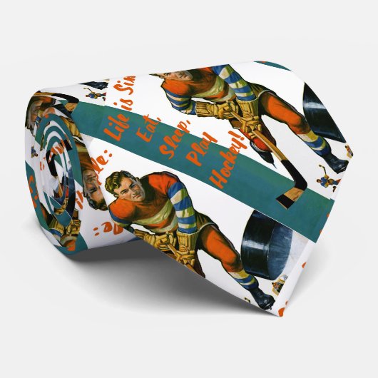 生命はシンプル食べます睡眠の演劇のホッケーメンズタイをです ネクタイ (ロール)