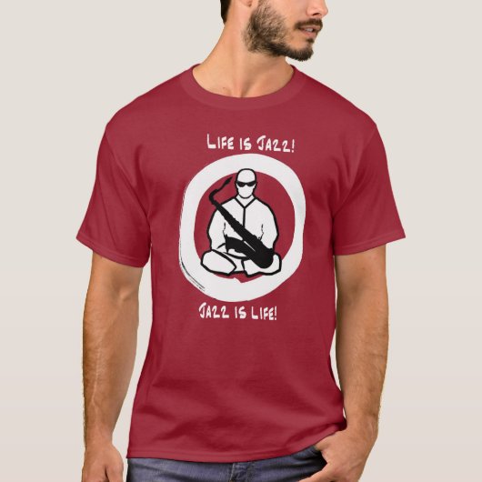 生命はジャズ、ジャズです生命暗闇のワイシャツです Tシャツ (正面)
