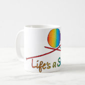 生命はステッチです コーヒーマグカップ (正面左)