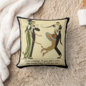 生命はダンスです: アールデコのイラストレーション クッション (ブランケット)