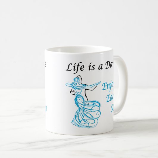 生命はダンスのマグです コーヒーマグカップ (正面右)