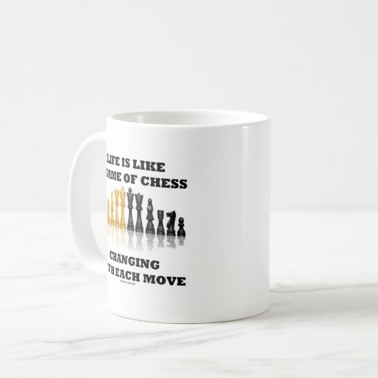 生命はチェス(チェスの態度)のゲームのようです コーヒーマグカップ (正面左)
