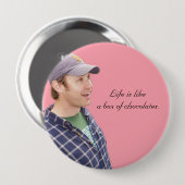 生命はチョコレートのlikea箱です 缶バッジ (正面&裏面)