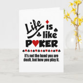 生命はトランプのポーカーのカスタムな挨拶状を好みます カード (黄色い花)