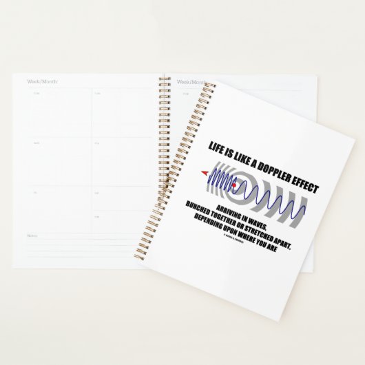生命はドップラー効果波の物理ユーモアのようなものである プランナー手帳 (ディスプレー)
