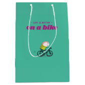 生命はバイク-ギフトバッグ(媒体)でよりよいです ミディアムペーパーバッグ (正面)