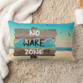 生命はビーチです: 航跡の地帯無し ランバークッション (ブランケット)