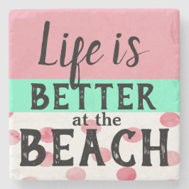 生命はビーチのコースターでよりよいです ストーンコースター