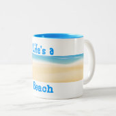 生命はビーチのマグです ツートーンマグカップ (正面右)