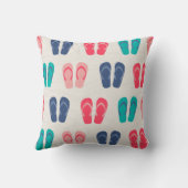 生命はビーチサンダルでよりよいです クッション (裏面)