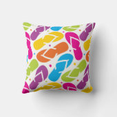 生命はビーチサンダルでよりよいです クッション (裏面)