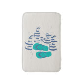 生命はビーチサンダルでよりよいです バスマット (正面縦)