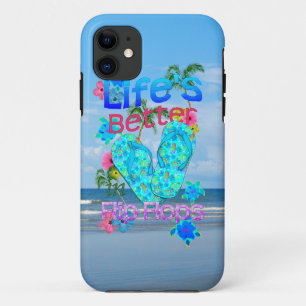生命はビーチサンダルでよりよいです iPhone 11 ケース