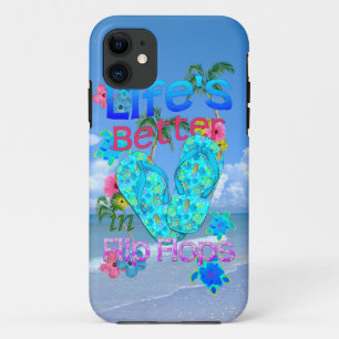 生命はビーチサンダルでよりよいです iPhone 11 ケース