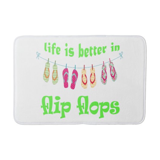 生命はビーチサンダルのバス・マットでよりよいです バスマット (正面)