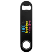 生命はビーチサンダルの栓抜き-ピンクでよりよいです スピード栓抜き (正面)