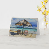 生命はビーチ空白のなカードです カード (黄色い花)