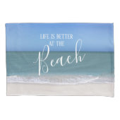 生命はビーチ|の美しい写真でよりよいです 枕カバー (正面)