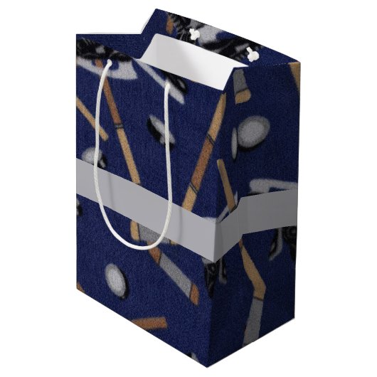 生命はホッケーです ミディアムペーパーバッグ (裏面アングル)