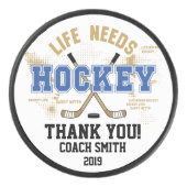 生命はホッケーを感謝していしていますコーチ必要とします アイスホッケーパック (正面)