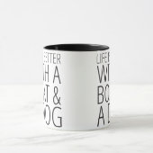 生命はボート及び犬のマグとよりよいです マグカップ (中央)